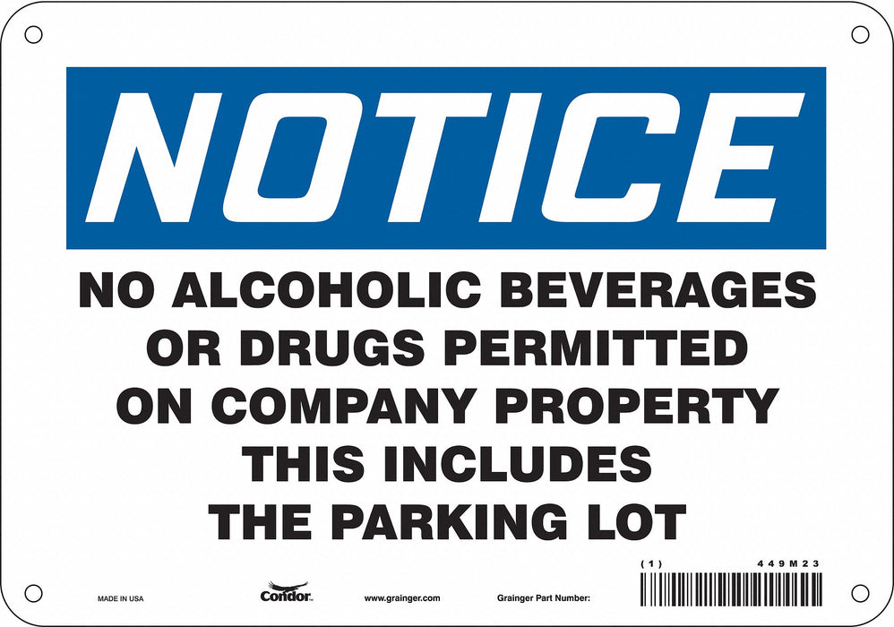 Safety Sign 7 in x 10 in Aluminum