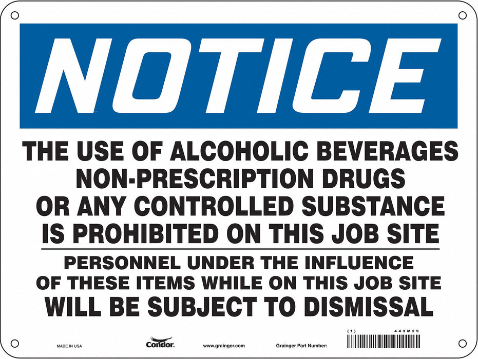 Safety Sign 18 in x 24 in Polyethylene