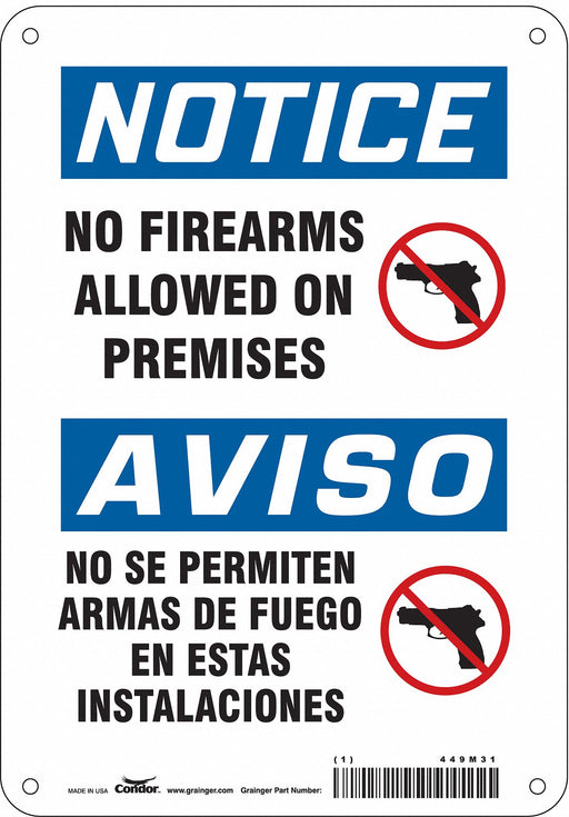 Safety Sign 10 in x 7 in Aluminum