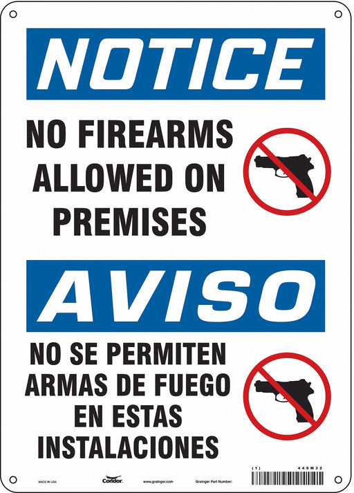 Safety Sign 14 in x 10 in Aluminum