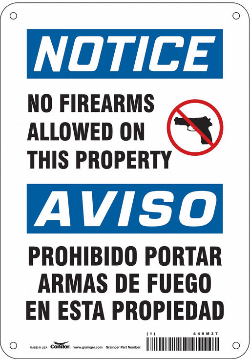 Safety Sign 10 in x 7 in Aluminum