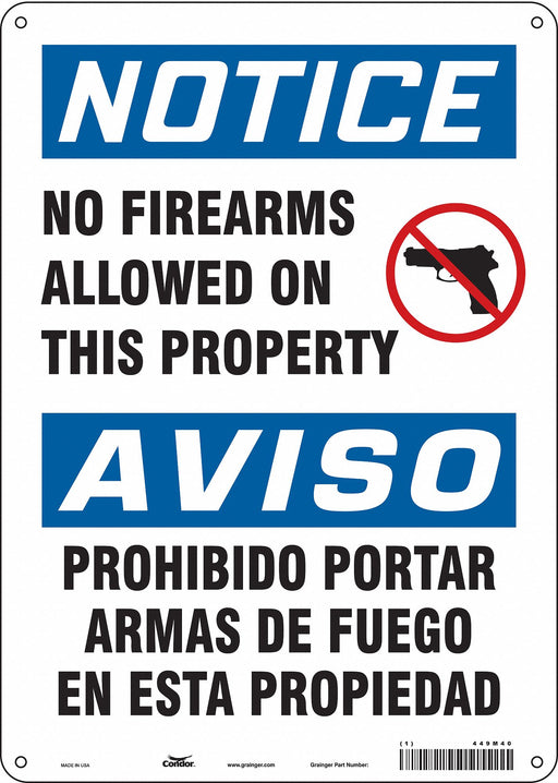 Safety Sign 14 in x 10 in Polyethylene