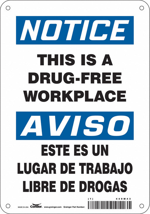 Safety Sign 10 in x 7 in Aluminum