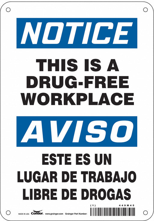 Safety Sign 10 in x 7 in Polyethylene