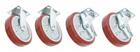Plate Caster Rigid Swivel PU 9 1/2 H
