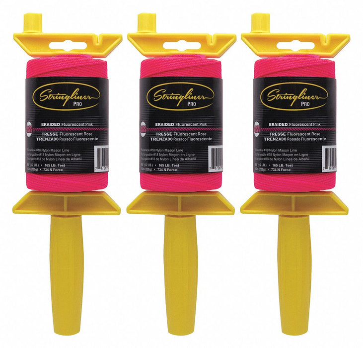 Mason s Line Reel FluorPink 500 PK3