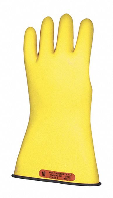 ElectrcInslatedGloves Sz8 Ylw Rubber PR