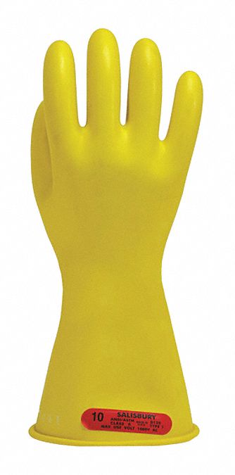 ElectrcInslatedGloves Sz10 Ylw Rubber PR
