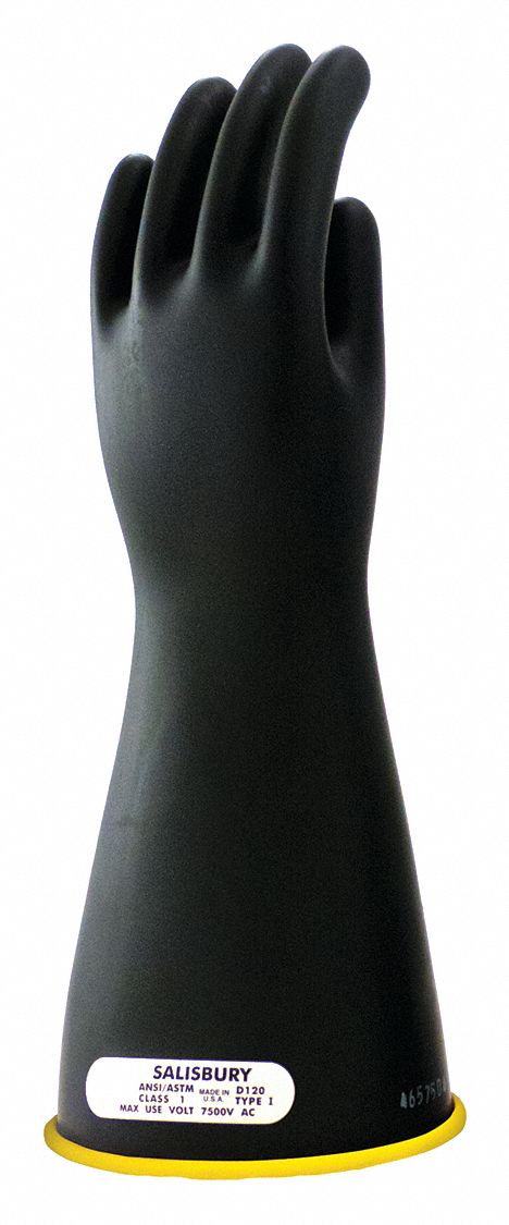 J3407 ElectrcInslatedGloves Sz9 Blk Rubber PR