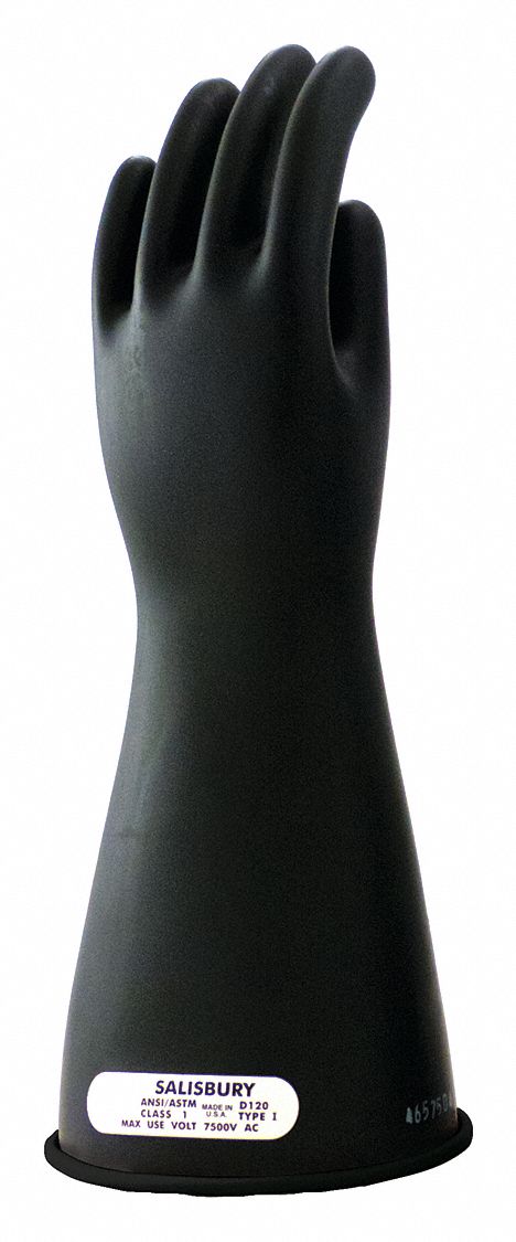 J3402 ElectrcInslatedGloves Sz8 Blk Rubber PR