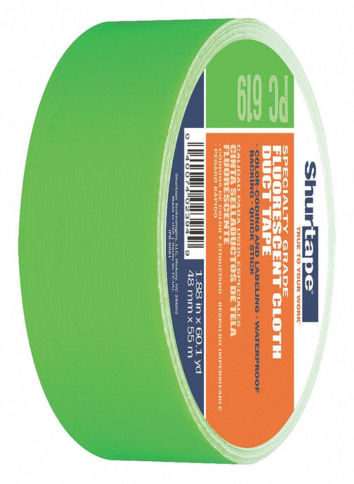 Duct Tape Fluorescent Green 1 7/8inx60yd