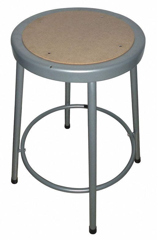 Round Stool 4 Legs Gray 24 H