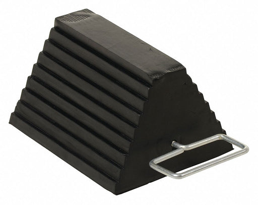Rubber Wheel Chock-Steel Handle 9.25x6x8