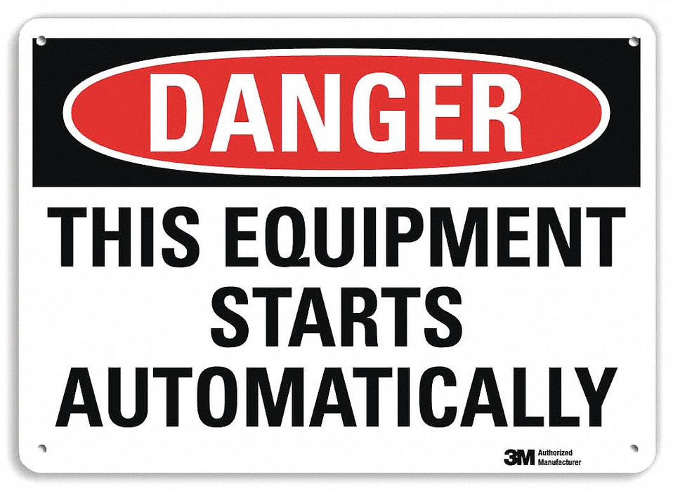 Danger Sign 7 inx10 in Plastic