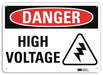 Danger Sign 7 inx10 in Plastic