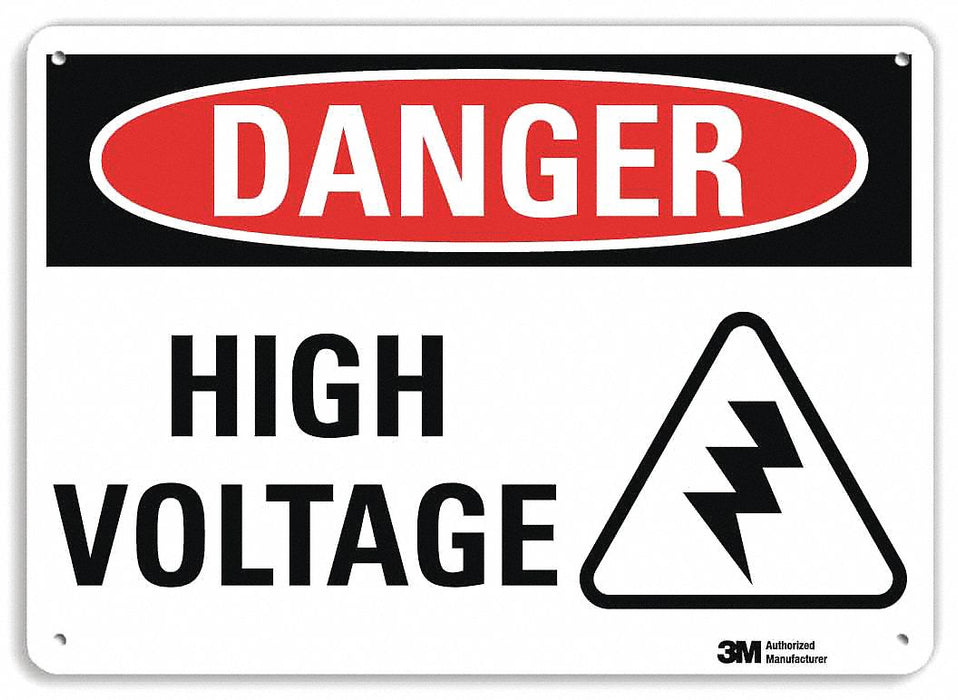 Danger Sign 7 inx10 in Plastic