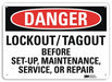 Danger Sign 7 inx10 in Plastic
