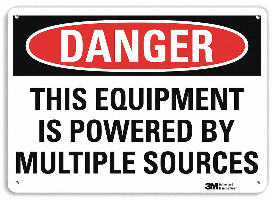 Danger Sign 7 in x 10 in Aluminum