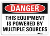 Danger Sign 10 inx14 in Plastic