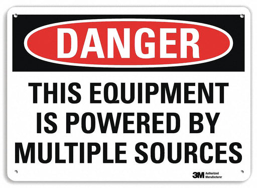 Danger Sign 10 inx14 in Plastic