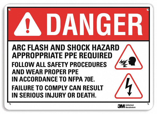 Danger Sign 7 inx10 in Plastic