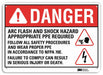 Danger Sign 10 inx14 in Plastic