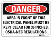 Danger Sign 7 inx10 in Plastic