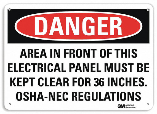 Danger Sign 7 inx10 in Plastic