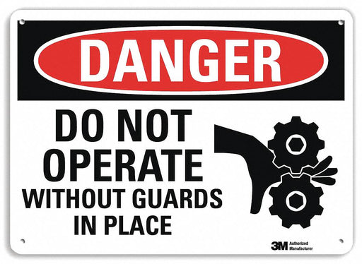 Danger Sign 7 inx10 in Plastic