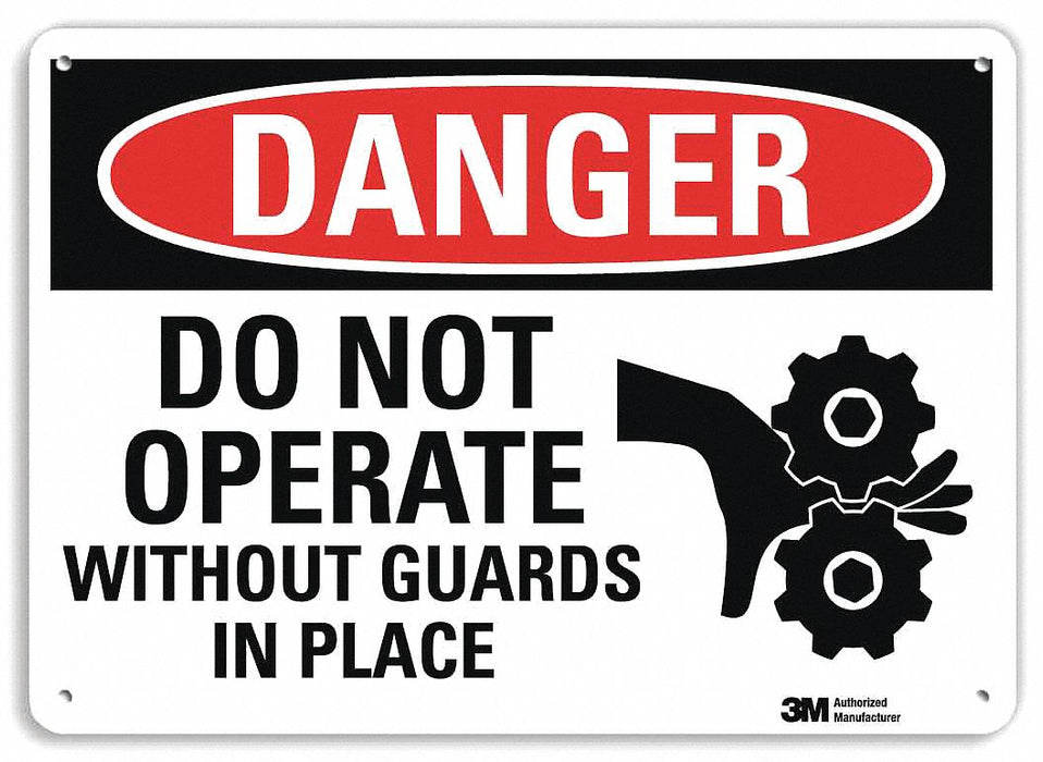 Danger Sign 7 inx10 in Plastic