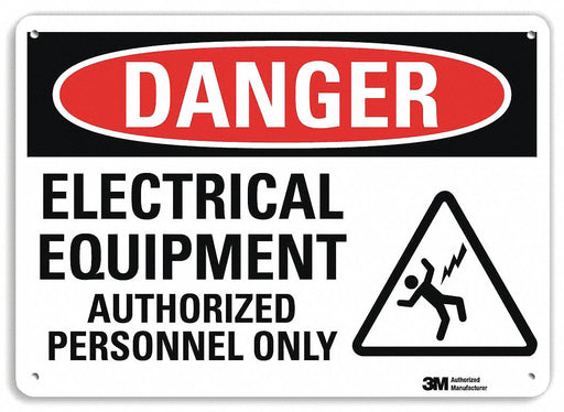 Danger Sign 7 in x 10 in Plastic