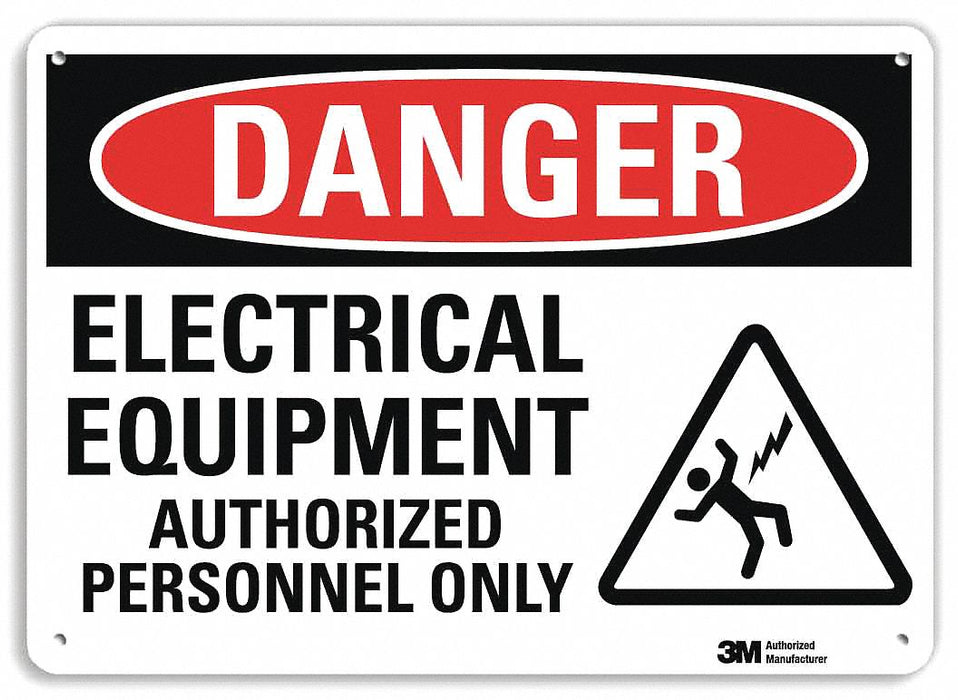Danger Sign 7 in x 10 in Plastic