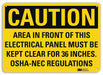 Caution Sign 10 in x 14 in Plastic