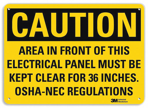 Caution Sign 10 in x 14 in Plastic
