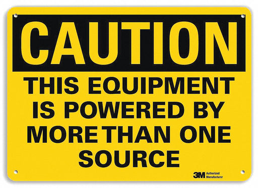 Caution Sign 10 in x 14 in Plastic