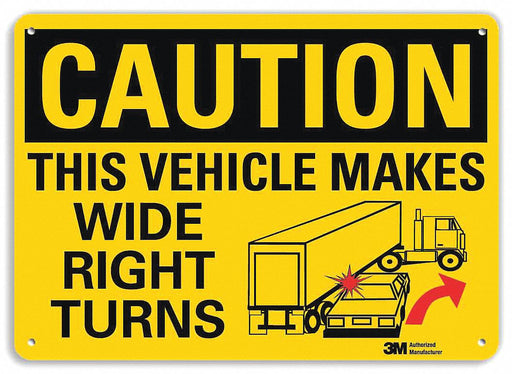 Caution Sign 10 in x 14 in Plastic