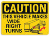 Caution Sign 7 in x 10 in Aluminum