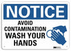 Notice Sign 7 in x 10 in Plastic