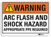 Warning Sign 7 inx10 in Plastic