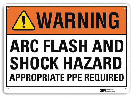 Warning Sign 7 in x 10 in Aluminum