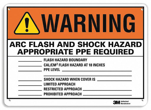 Warning Sign 7 in x 10 in Plastic