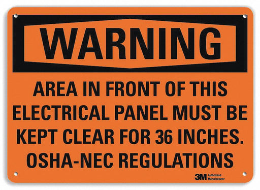 Warning Sign 7 in x 10 in Plastic