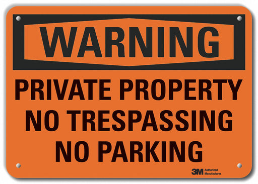 Security Sign 7 in x 10 in Plastic