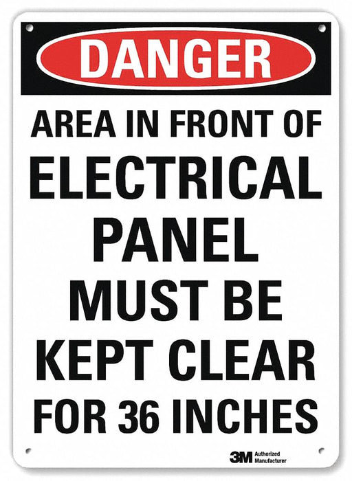 Danger Sign 10 inx7 in Aluminum