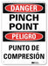 Danger Sign 10 in x 7 in Plastic