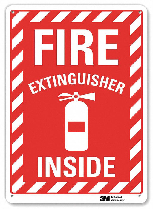 Fire Extinguisher Sign 10inx7in Plastic