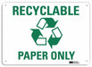 Notice Sign 10 in x 14 in Plastic