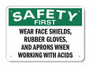 Safety Sign 7 in x 10 in Plastic