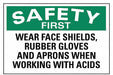 Safety Sign 10 in x 14 in Plastic