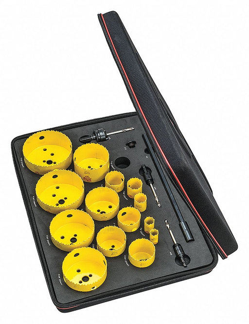 Industrial Kit w/ 15 Hole Saws Arbors